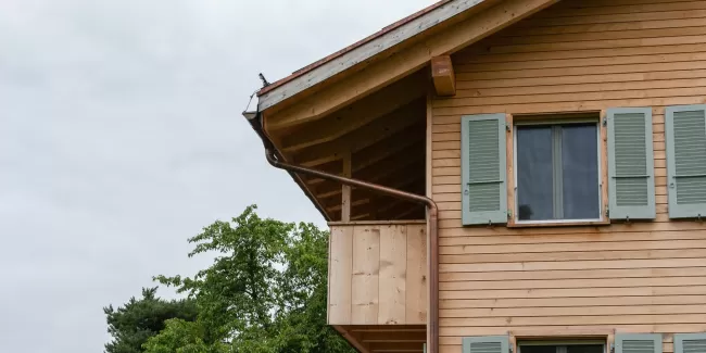 Einfamilienhaus in Holzrahmenbauweise, gebaut von Zimmerei Hirschi AG