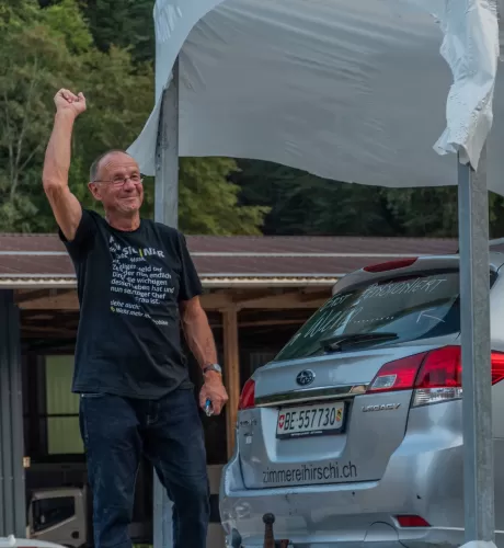 Pensionsfeier Zimmerei Hirschi Urs Scheidegger, Mitarbeiter, Menschen, Events, Beisammensein, Sozialkompetenz