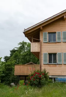 Einfamilienhaus in Holzrahmenbauweise, gebaut von Zimmerei Hirschi AG